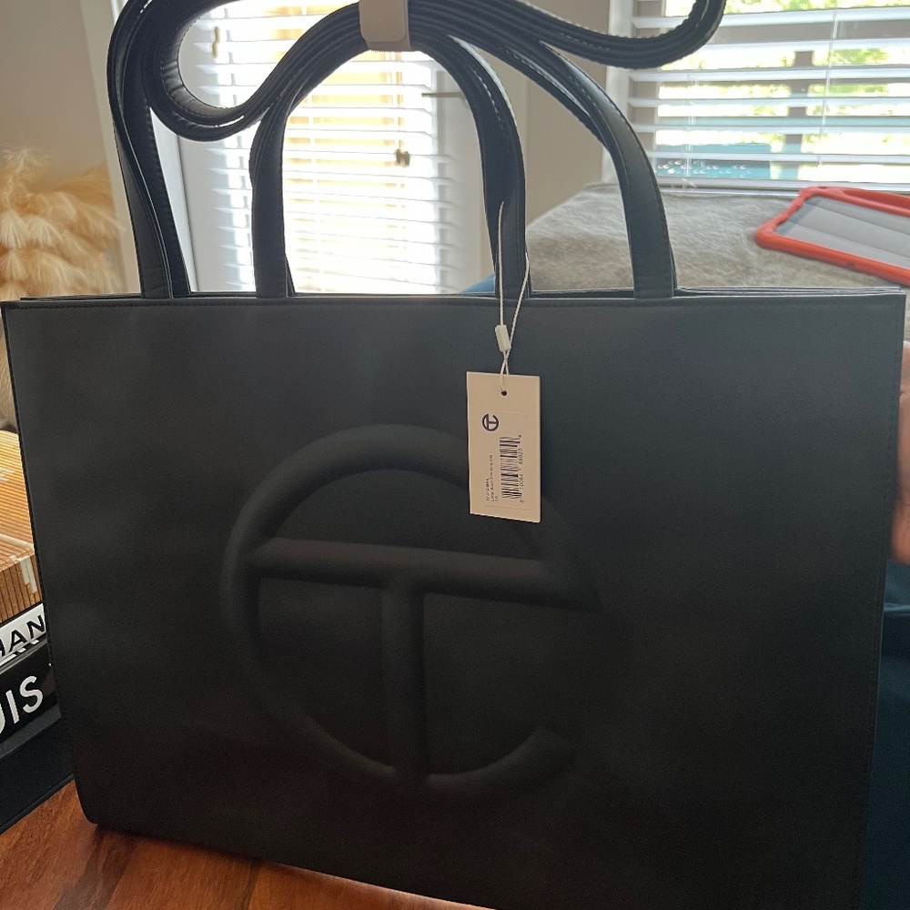 Telfar Large Black Shopping Bag